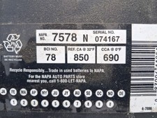Napa car battery for sale  Ronan