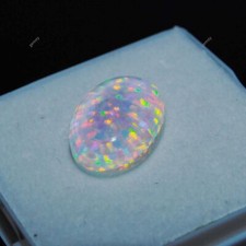Usado, Opala de fogo mexicana 10,9 quilates corte cabochão pedra preciosa solta natural pedra natural CERTIFICADA comprar usado  Enviando para Brazil