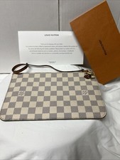 Bolsa Louis Vuitton Damier Azur Neverfull plana pulseira com recibo original  comprar usado  Enviando para Brazil