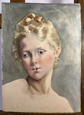 Aquarelle portrait jeune d'occasion  Sarzeau