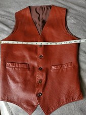 Leather waistcoat mens for sale  SMETHWICK