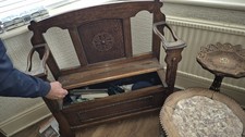 Antique oak monks for sale  SOLIHULL