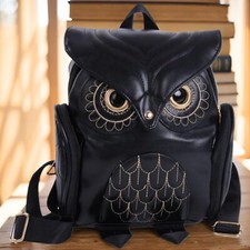 Mochila de personalidade da moda coruja, mochila com aba masculina e feminina PU comprar usado  Enviando para Brazil