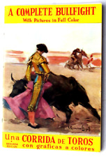 Vtg A Complete Bullfight With Pictures in Full Color Book Una Corrida de Toros segunda mano  Embacar hacia Argentina