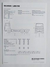 SCANIA LBS 110 - LKW - original Typenblatt - Scania-Vabis - Sverige - 1968 - TOP comprar usado  Enviando para Brazil