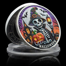 Trick or Treat! Moeda Happy Halloween Challenge folheada a prata medalha artesanato em metal comprar usado  Enviando para Brazil