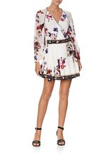 VESTIDO CURTO CAMILLA FADA MADRINHA MANGA DRAPEADA SEDA CRISTAL Floral Tamanho P comprar usado  Enviando para Brazil