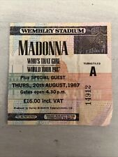 Boleto de concierto - 1987 Madonna 'Who's That Girl World Tour' - Wembley - RELISTADO, usado segunda mano  Embacar hacia Argentina