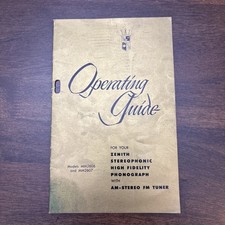 Zenith operating guide for sale  Hendersonville