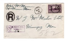 Anel dividido HW153 Canadá MB Manitoba - McMunn 1935 - Tampa de taxa registrada - comprar usado  Enviando para Brazil