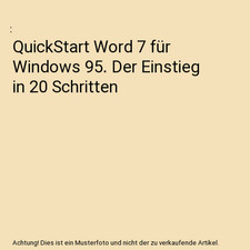 Quickstart word windows gebraucht kaufen  Trebbin