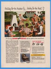 1947 Lareira Externa Forno Grelha Bloco de Tijolos Alvenaria Churrasco Festa Piquenique Anúncio comprar usado  Enviando para Brazil