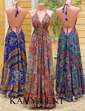 Vestido longo hippie indiano de seda por atacado roupas festivas vestido de verão. comprar usado  Enviando para Brazil