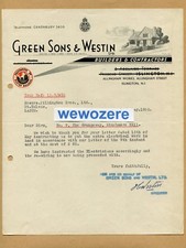 Illustrated letterhead green for sale  SURBITON