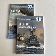 2 Encyklopedia Okretow Wojennych 36 37 BIG FIVE 5 Pancerniki Typów TENN COLORADO na sprzedaż  Wysyłka do Poland