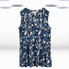 Blusa feminina de jersey sem mangas Ex Seasalt floral marinho comprar usado  Enviando para Brazil