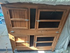 Wooden double rabbit for sale  CREWE