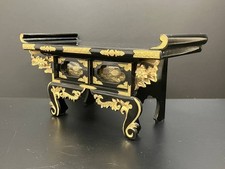 Mesa de apoio de madeira altar budista japonês Kyozukue ouro x preto alta qualidade, usado comprar usado  Enviando para Brazil