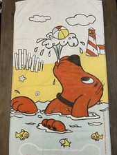 Toalha de praia vintage Clifford the Big Red Dog 53x29" algodão escolar infantil comprar usado  Enviando para Brazil