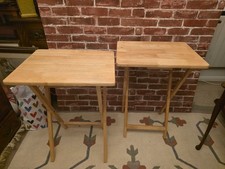 Pair folding rubberwood for sale  WOKING