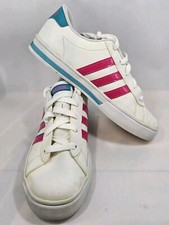 Sapato Adidas Neo Daily Team K Branco Rosa Azul South Beach Feminino Tamanho 4.5 comprar usado  Enviando para Brazil