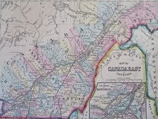 Canadá East Quebec Montreal Quebec City Três Rios 1860 Mitchell mapa comprar usado  Enviando para Brazil