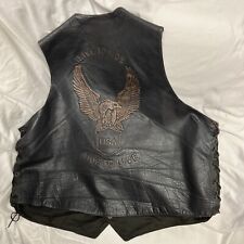 Motorcycle leather vest for sale  Loves Park