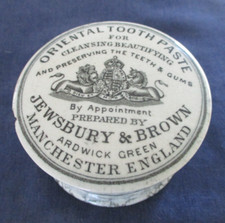 Antigua olla y tapa de pasta de dientes oriental Jewsbury & Brown Manchester Inglaterra segunda mano  Embacar hacia Mexico