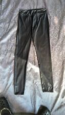 Black wetlook leggings for sale  UK