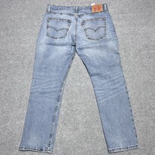 Jeans masculino Levis 511 36x30 azul fino reto lavagem média comprar usado  Enviando para Brazil