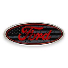 Emblema vermelho da bandeira dos EUA - 9" logotipo emblema para grade dianteira ou tampa traseira da Ford, usado comprar usado  Enviando para Brazil