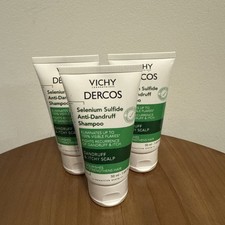 3 xampu anti-caspa sulfeto de selênio Vichy Dercos coceira couro cabeludo viagem tamanho 50ml comprar usado  Enviando para Brazil