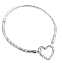 Usado, NOVO 100% autêntico PANDORA Moments coração fechamento pulseira de corrente cobra 599539C00 comprar usado  Enviando para Brazil