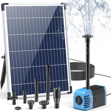 Bomba de fonte de água solar POPOSOAP, fluxo ajustável 160GPH, submersível com Lon comprar usado  Enviando para Brazil
