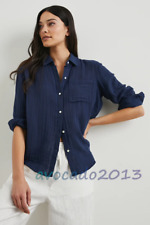 Usado, Camisa Ellis feminina manga longa algodão orgânico Rails nova em folha tamanho XS P M comprar usado  Enviando para Brazil