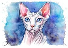 Gatto sphynx ritratto usato  Villaricca