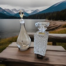 Two glass decanters for sale  THATCHAM