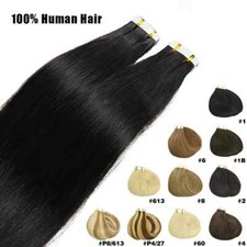 Cabelo humano 100% real 20 peças 50 g/pacote fita de trama de pele sem costura extensões de cabelo cabelo, usado comprar usado  Enviando para Brazil