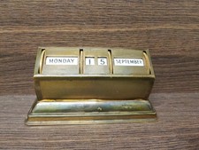 Brass desk calendar for sale  PORTH