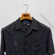 Camisa havaiana Nat Nast Santana guitarra bordada 100% seda acampamento M RARA comprar usado  Enviando para Brazil