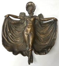 Bandeja de prato chave pintada a frio austríaca antiga bronze art déco estilo senhora nu comprar usado  Enviando para Brazil