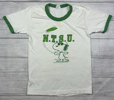 Camiseta Vintage Snoopy Peanuts Ringer Juvenil Tamanho Grande (14-16) Champion North Texas comprar usado  Enviando para Brazil