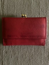 Rotes echtleder portemonnaie gebraucht kaufen  Darmstadt