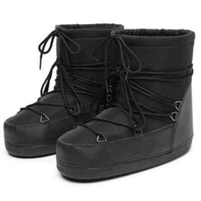Usado, Bota de neve de inverno 2023 feminina de algodão botas de esqui de pele quente plataforma com cadarço comprar usado  Enviando para Brazil