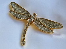 Spilla libellula swarovski usato  Italia