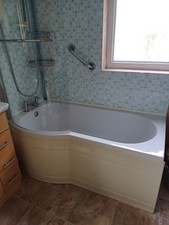 Shaped shower bath for sale  YSTRAD MEURIG