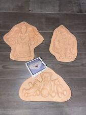 Lote 3 moldes de cozimento de terracota prensa de algodão anjo - Papai Noel - ursos (1 novo 2 em excelente estado usado) comprar usado  Enviando para Brazil