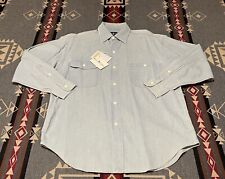 Camisa Ralph Lauren vintage nova com etiquetas anos 90 cambraia algodão botão tamanho P azul T7, usado comprar usado  Enviando para Brazil