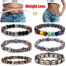 Pulseiras magnéticas de hematita pulseira magnética para perda de peso masculina feminina comprar usado  Enviando para Brazil