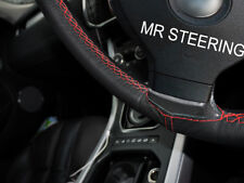 ADEQUADO PARA FORD FIESTA MK6 02-08 CAPA DE VOLANTE DE COURO PRETO PONTO DUPLO VERMELHO comprar usado  Enviando para Brazil